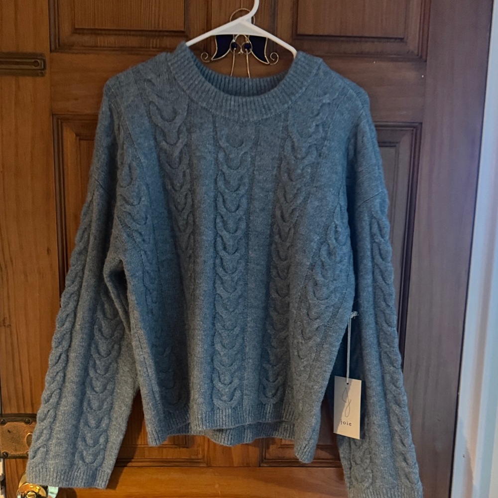 Joie Blue Cable Knit Sweater